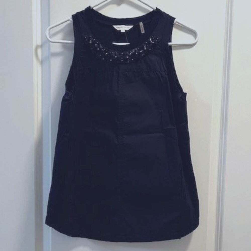 Rebecca Taylor Navy Beaded Tank sz 0 (runs larger IMO)